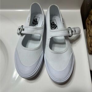 Vans Kids White Mary Jane Shoes